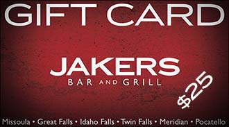 Jakers $25 Gift Card